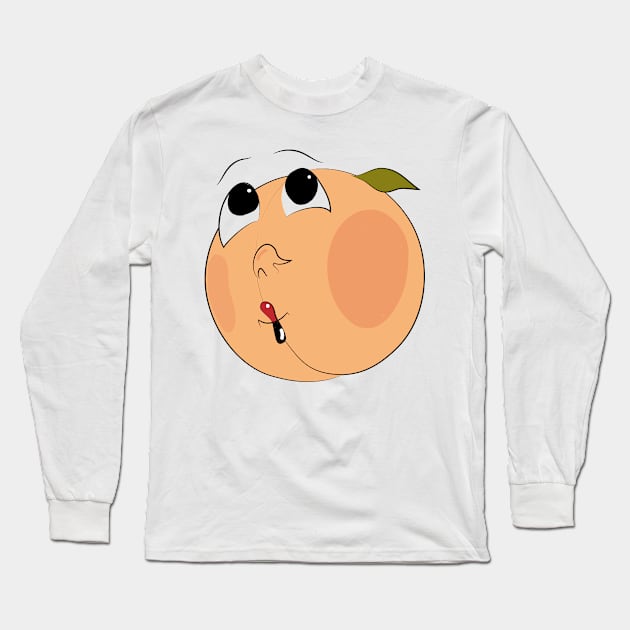 peach Long Sleeve T-Shirt by Ljuko